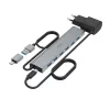 Hama 00200137 USB-keskitin, 7 porttia, USB 3.2 Gen 1, 5 Gbit/s, sis. USB-C-sovittimen ja verkkolaitteen, alumiinikotelo