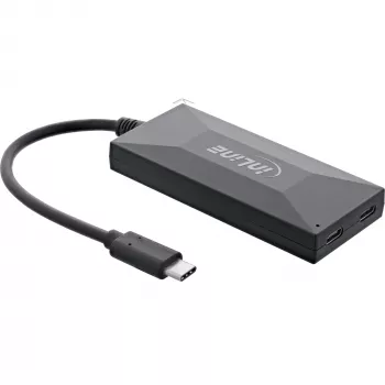 InLine USB 3.2 Gen.1 -keskitin, USB-C - 2 porttia USB-C ja 3 porttia USB-A, ilman virtalähdettä