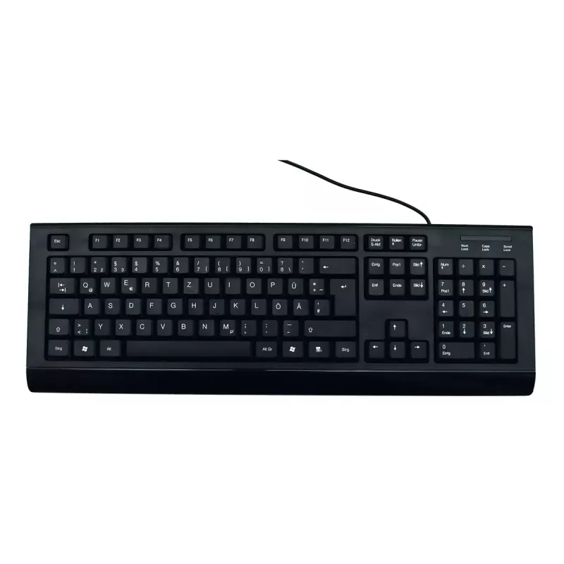 MediaRange MROS101 Office USB QWERTZ German musta näppäimistö