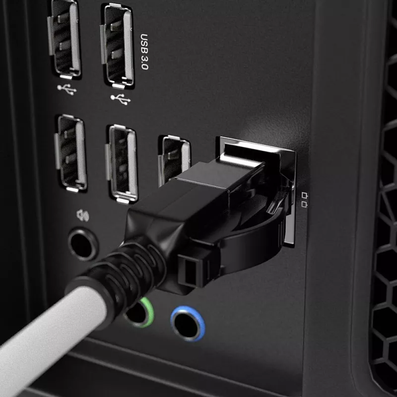 Lindy 3m Cat.6A S/FTP Locking verkkokaapeli, harmaa