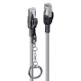 Lindy 5m Cat.6A S/FTP Locking-verkkokaapeli, harmaa