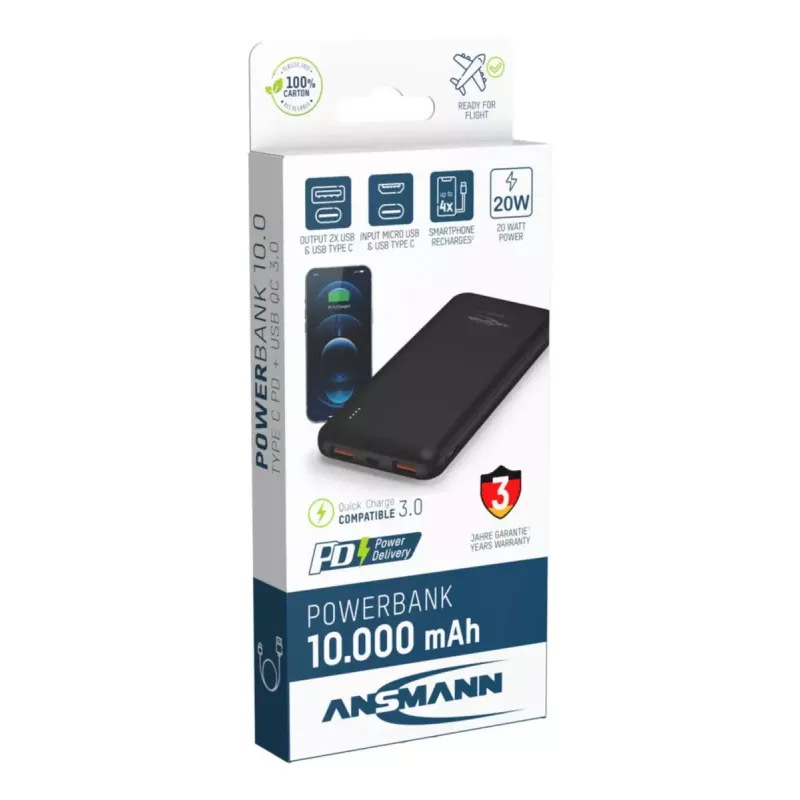 Kannettava varavirtalähde Ansmann PB320PD 10000 mAh