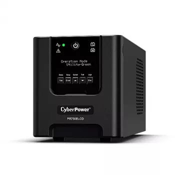 CyberPower PR750ELCDGR UPS (keskeytymätön virransyöttö) Line-Interactive 0,75 kVA 675 W 4 AC-lähtöä