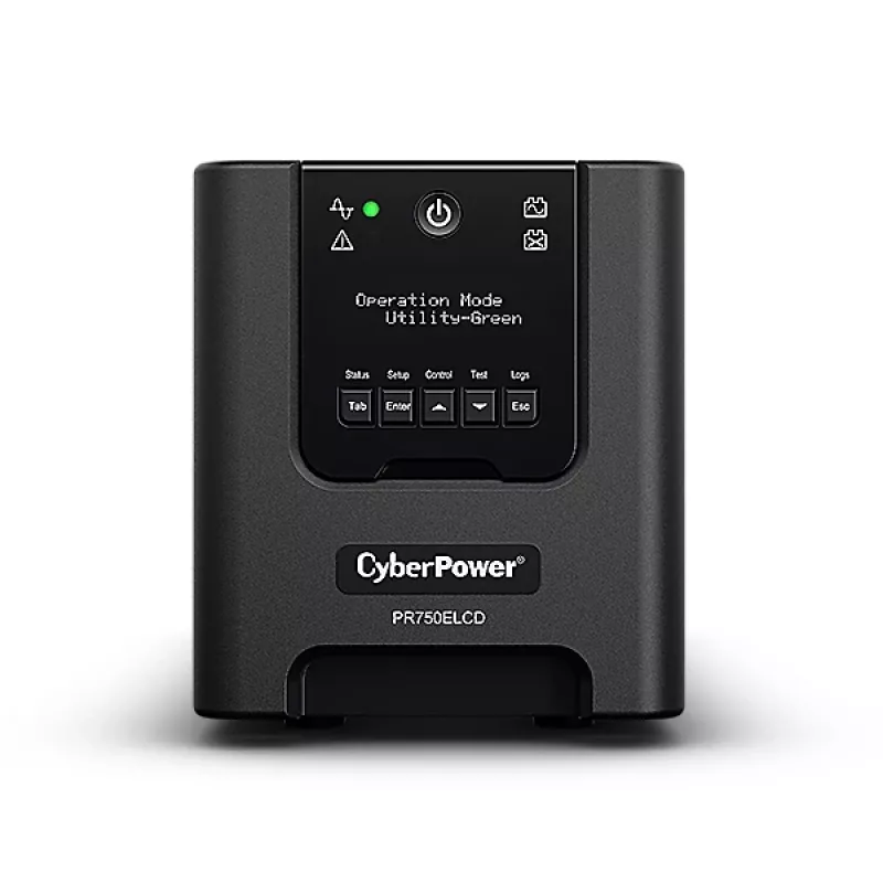 CyberPower PR750ELCDGR UPS (keskeytymätön virransyöttö) Line-Interactive 0,75 kVA 675 W 4 AC-lähtöä
