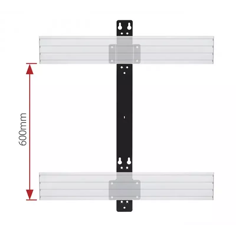 B-Tech SYSTEM X - kaksikiskoinen asennuskiinnike BT8390:lle - 19 mm seinästä