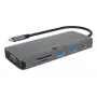 Telakointiasema ICY BOX IB-DK4040a-CPD — 10-in-1 USB-C, HDMI 4K60Hz, VGA, 3×USB-A, Gigabit-LAN, PD 100W, SD/MicroSD, alumiini