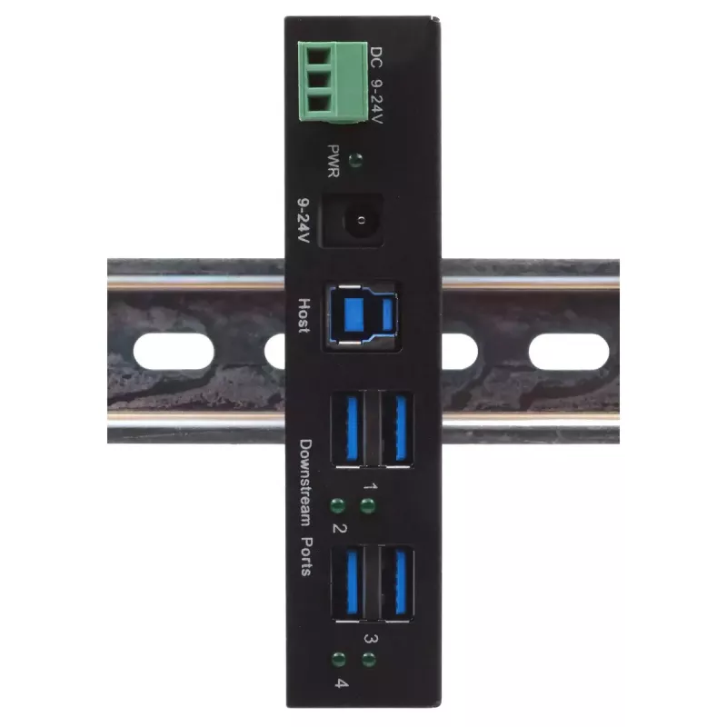 EXSYS EX-11244HMS USB-keskitin 3.2 Gen 1 Type-B 5000 Mbit/s musta