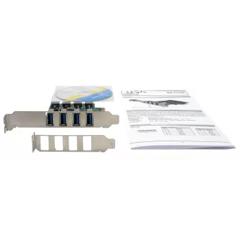 EXSYS 4-porttinen USB 3.2 Gen 1 PCIe-kortti self-power 3A Renesas