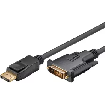Goobay DisplayPort/DVI-D-adapterikaapeli 1.2 kullattu 1 m