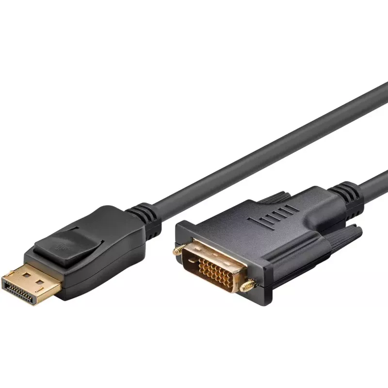 Goobay DisplayPort/DVI-D-adapterikaapeli 1.2 kullattu 1 m