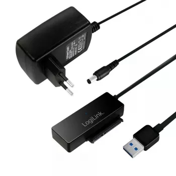 LogiLink-adapteri USB 3.0 – SATA OTB:llä - muistiohjain datanäytöllä, verkkonäytöllä, OneTouchEasy-painikkeella (OTB) - SATA 3Gb/s - 3 Gbit/s - USB