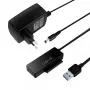 LogiLink-adapteri USB 3.0 – SATA OTB:llä - muistiohjain datanäytöllä, verkkonäytöllä, OneTouchEasy-painikkeella (OTB) - SATA 3Gb/s - 3 Gbit/s - USB