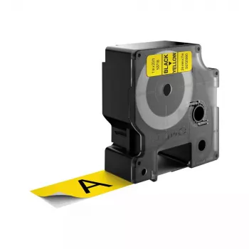 DYMO Authentic D1 -tarrat | 24 mm x 7 m rulla | musta teksti keltaisella | itseliimautuvat tarrat LabelManager-tarratulostimille