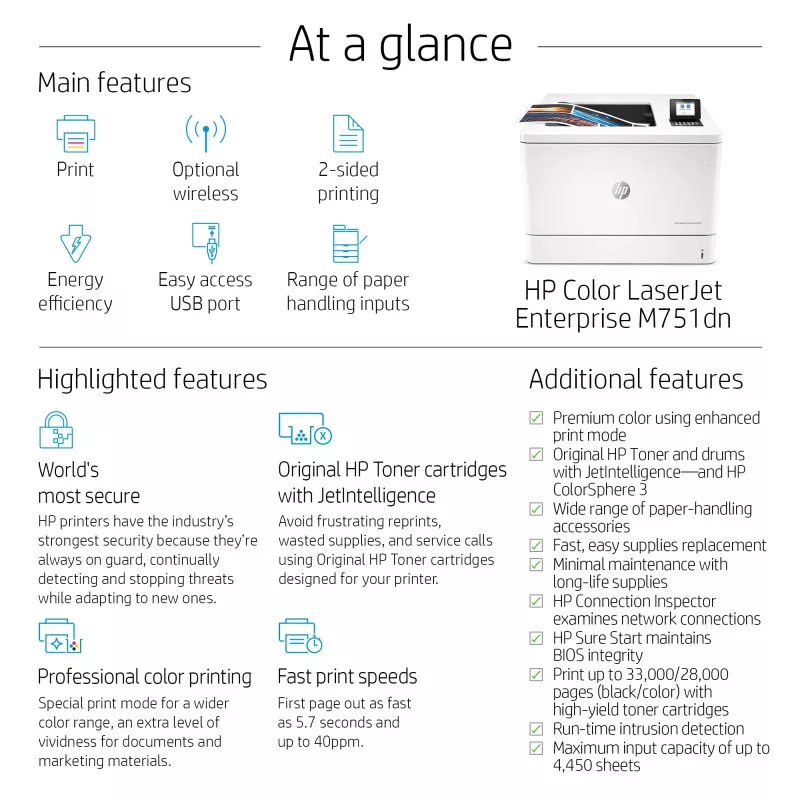 Tulostin HP Color LaserJet Enterprise M751dn laser väri