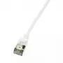 Verkkokaapeli LogiLink CQ9011S RJ-45 Cat6a 0,3 m valkoinen