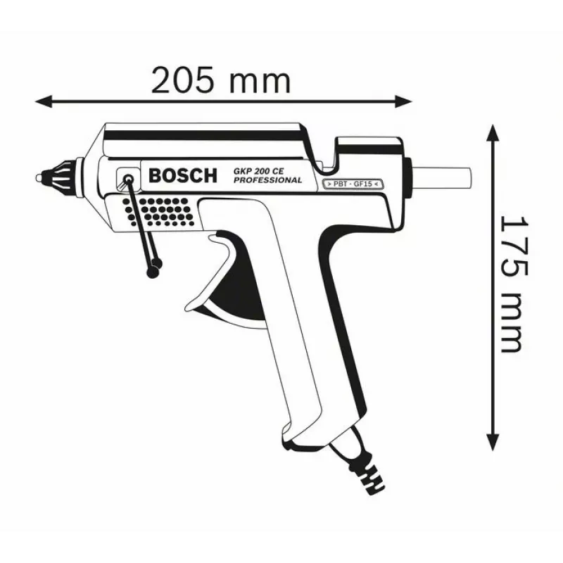 Bosch GKP 200 CE kuumaliimapistooli sininen 500 W