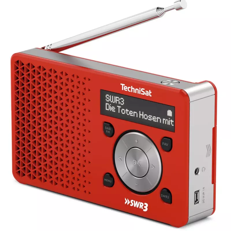 Henkilökohtainen radio TechniSat DigitRadio 1 punainen valkoinen