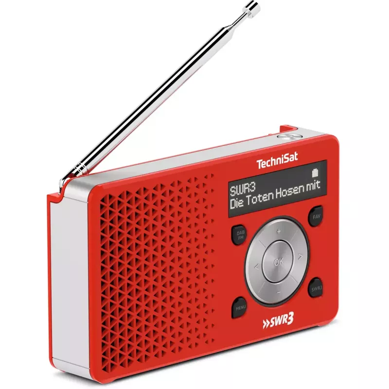 Henkilökohtainen radio TechniSat DigitRadio 1 punainen valkoinen