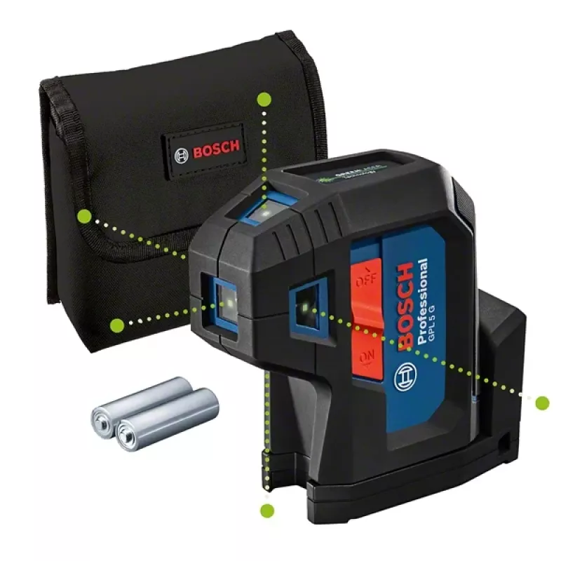Bosch GPL 5 G pistelaseri 30 m 500-540 nm (< 10mW)