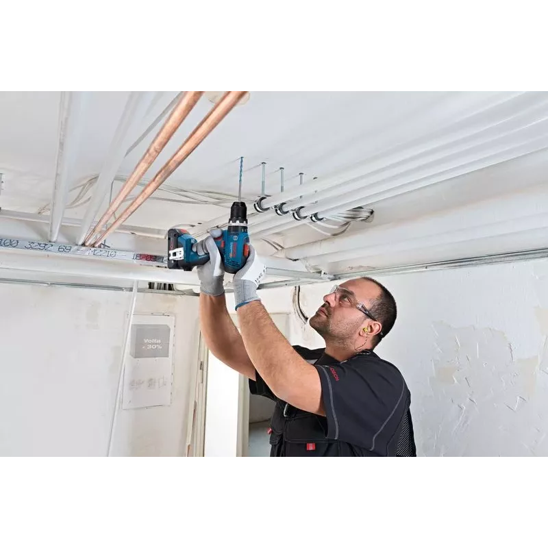 Bosch GSB 18V-65 Professional akkuiskuporakone-ruuvinväännin, 18 V, Solo (ilman akkua ja laturia), L-BOXX, sininen