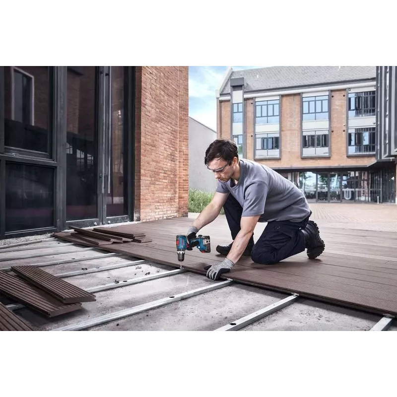 Bosch GSB 18V-65 Professional akkuiskuporakone-ruuvinväännin, 18 V, Solo (ilman akkua ja laturia), L-BOXX, sininen