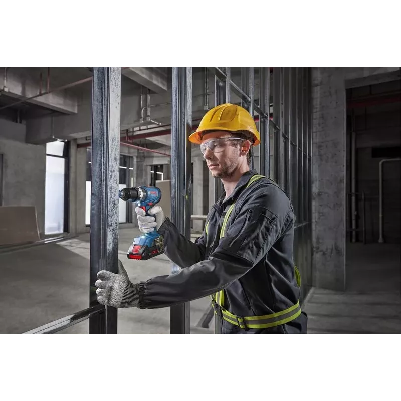 Bosch GSB 18V-65 Professional akkuiskuporakone-ruuvinväännin, 18 V, Solo (ilman akkua ja laturia), L-BOXX, sininen
