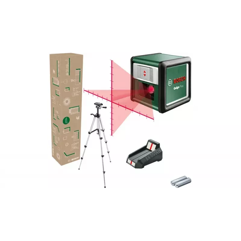 Viiva-/pistelaseri Bosch Quigo Plus enimmäiskantama 12 m itsetasaus ±4°