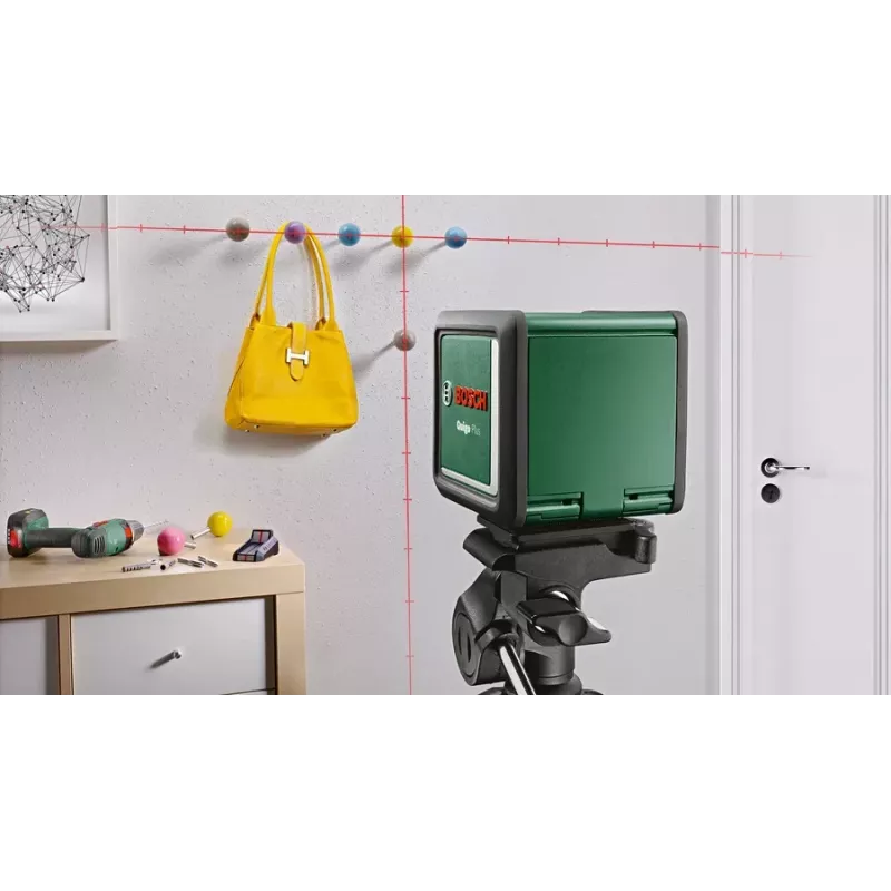 Viiva-/pistelaseri Bosch Quigo Plus enimmäiskantama 12 m itsetasaus ±4°