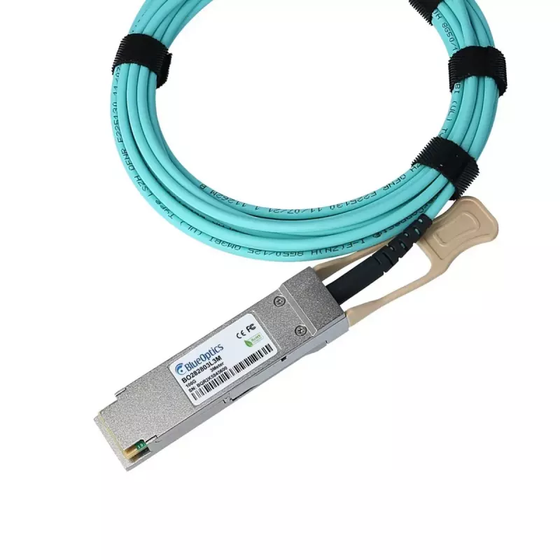 BlueOptics InfiniBand kuitu-kaapeli 10 m QSFP28 akva
