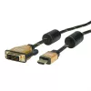 Videokaapeli-adapteri ROLINE 11.04.5895 10 m HDMI DVI musta kulta