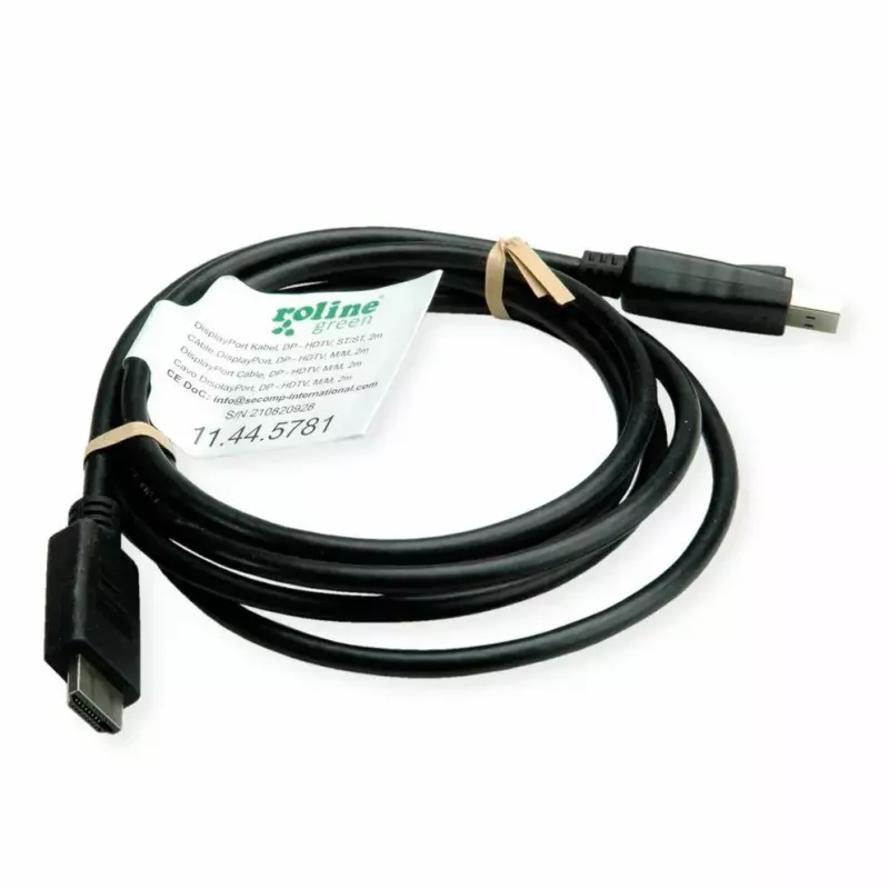 DisplayPort ROLINE 11.44.5782-10 HDTV musta