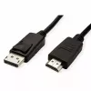 DisplayPort ROLINE 11.44.5782-10 HDTV musta