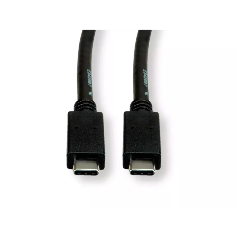 USB-kaapeli ROLINE vihreä 11.44.9056 USB 3.2 Gen 2 1 m USB-C musta