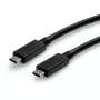 USB-kaapeli ROLINE vihreä 11.44.9056 USB 3.2 Gen 2 1 m USB-C musta