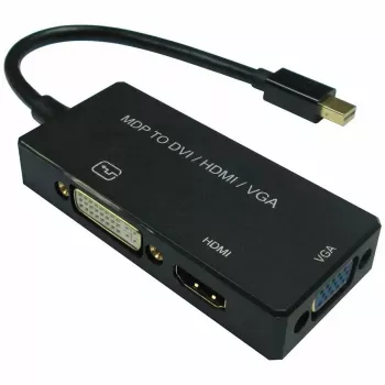 Videokaapeliadapteri VALUE 12.99.3154 Mini DisplayPort HDMI VGA 0,1m musta