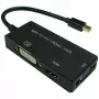 Videokaapeliadapteri VALUE 12.99.3154 Mini DisplayPort HDMI VGA 0,1m musta