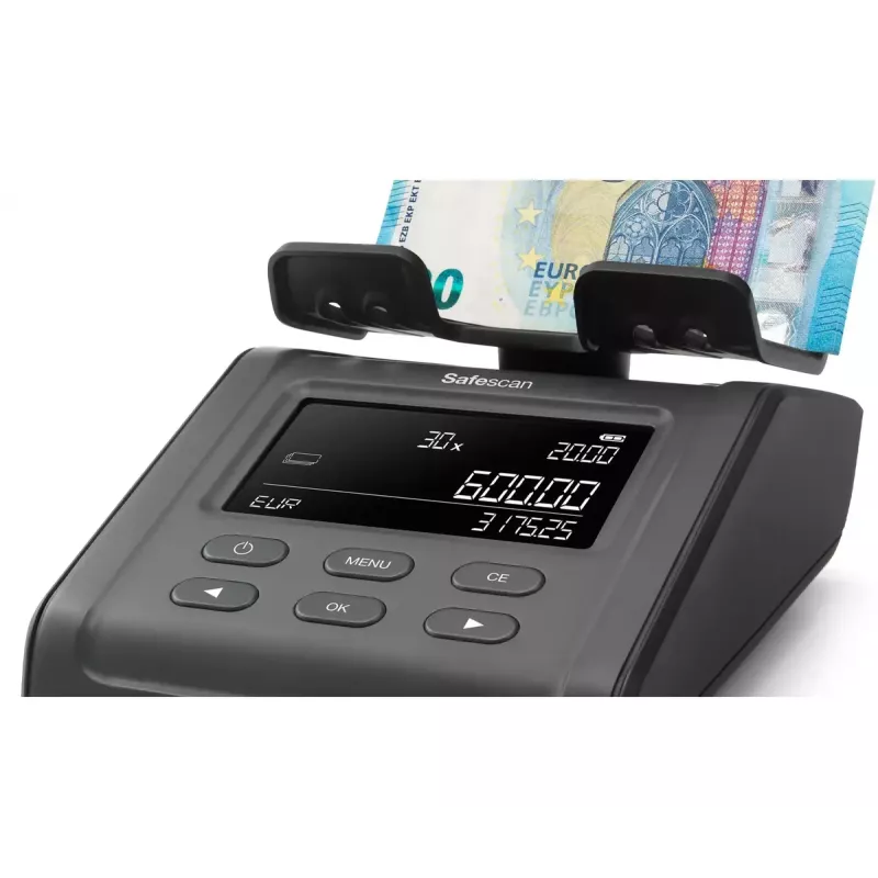Kolikkolaskuri Safescan 6175 musta LCD AC 110-240V