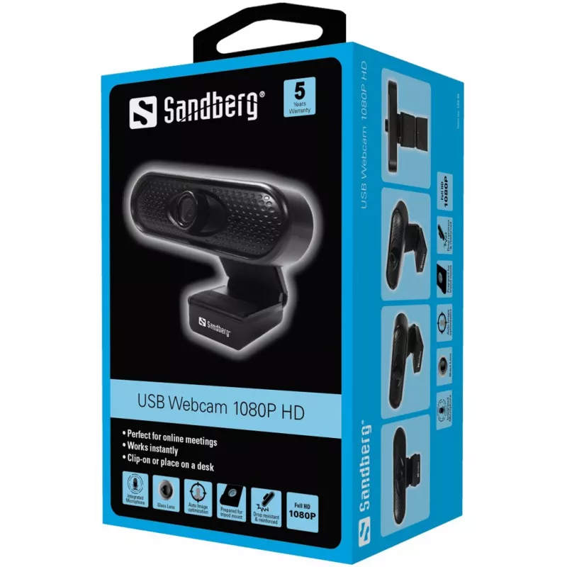 Verkkokamera Sandberg USB-verkkokamera 1080P HD