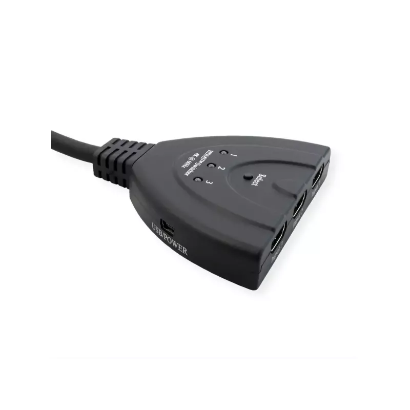 VALUE HDMI-vaihtokytkin 14.99.3567, HDMI, 4K (3840x2160) 60 Hz, 3 tuloa, musta