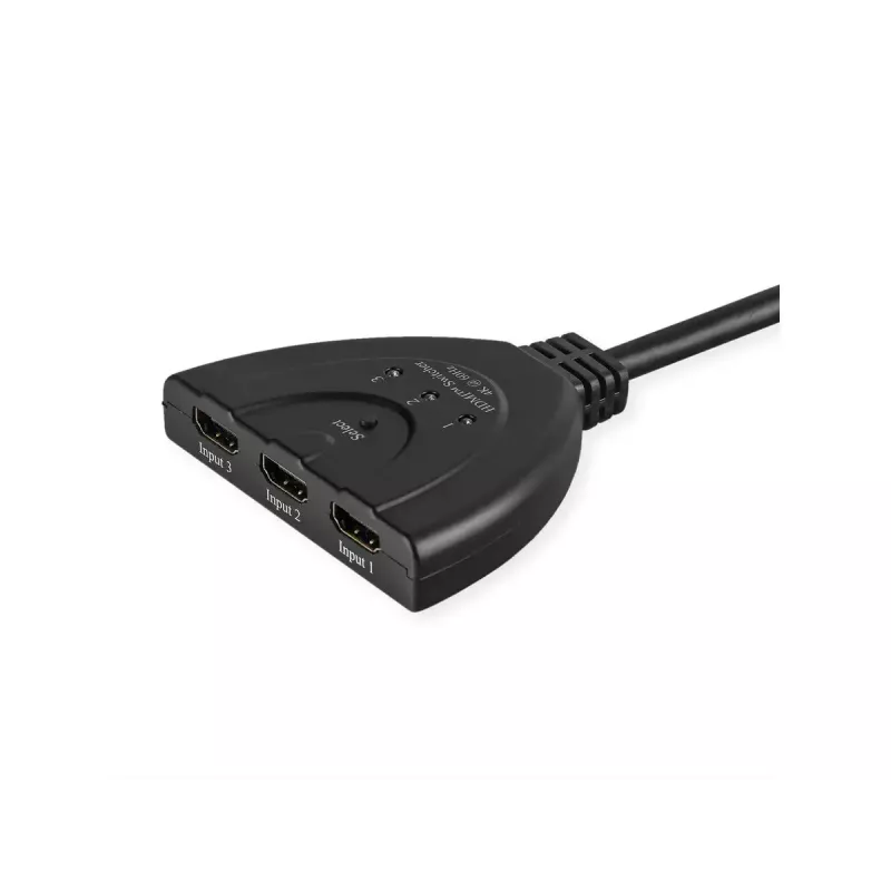 VALUE HDMI-vaihtokytkin 14.99.3567, HDMI, 4K (3840x2160) 60 Hz, 3 tuloa, musta