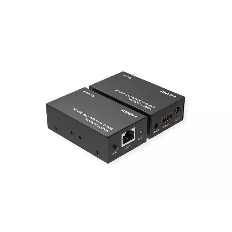 VALUE 14.99.3569 HDMI-jatkolaite kierretyllä parikaapelilla, 60 m