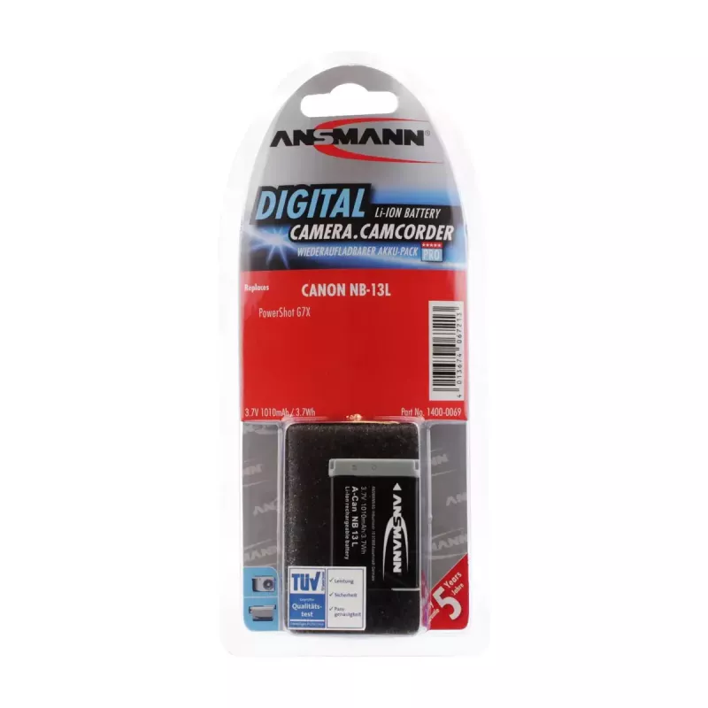 Kamera-akku Ansmann 1400-0069 litiumioni 1010 mAh