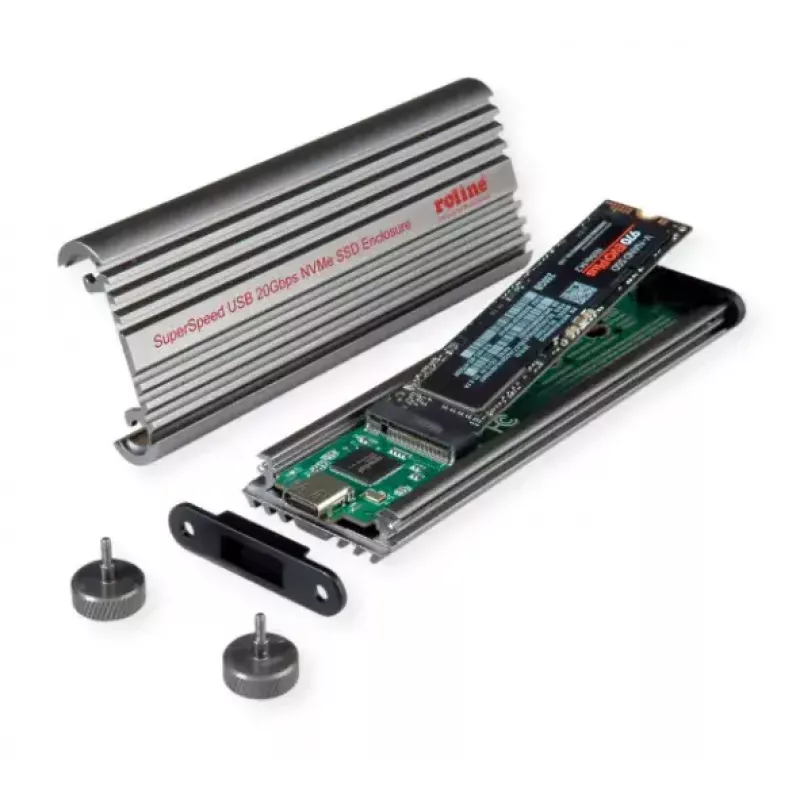 SSD-kotelo ROLINE 16.01.4147 M.2 alumiini musta 20 Gbit/s