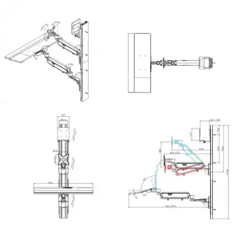 Seinäkiinnitteinen työasema VALUE Pneumatic