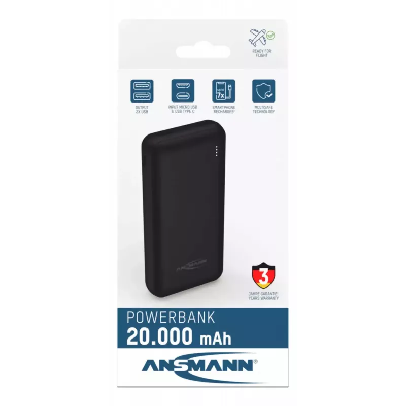 Ansmann PB212 kannettava akku 20000 mAh