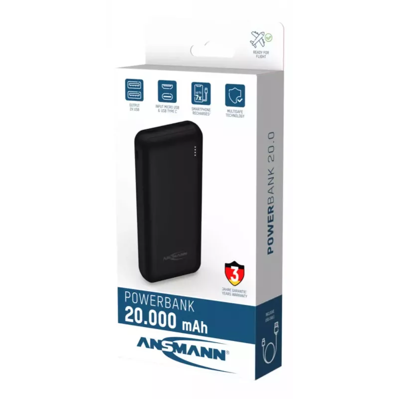 Ansmann PB212 kannettava akku 20000 mAh
