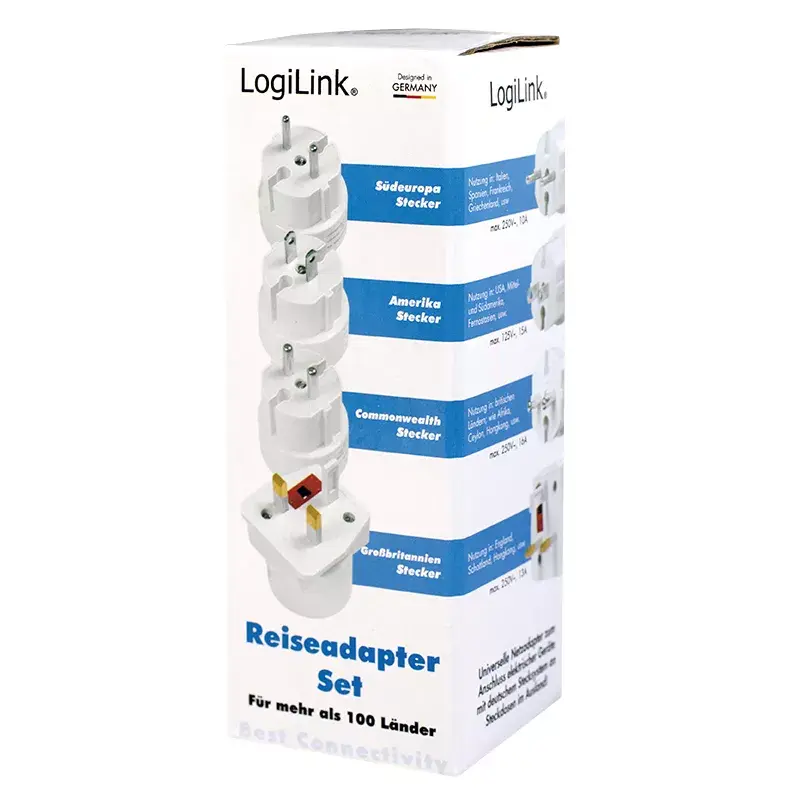 Matkasovitin LogiLink PA0186 valkoinen