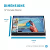 HP E-Series E14 G4 -tietokonenäyttö 35,6 cm (14 inch) 1920 x 1080 pikseliä Full HD LED valkoinen
