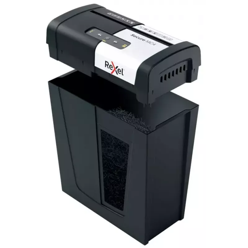 Rexel Secure MC4 asiakirjasilppuri mikrosilppu 60 dB musta, hopea