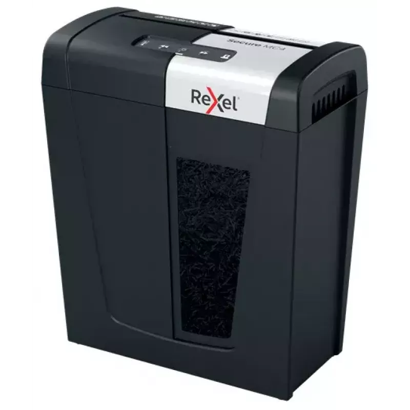 Rexel Secure MC4 asiakirjasilppuri mikrosilppu 60 dB musta, hopea